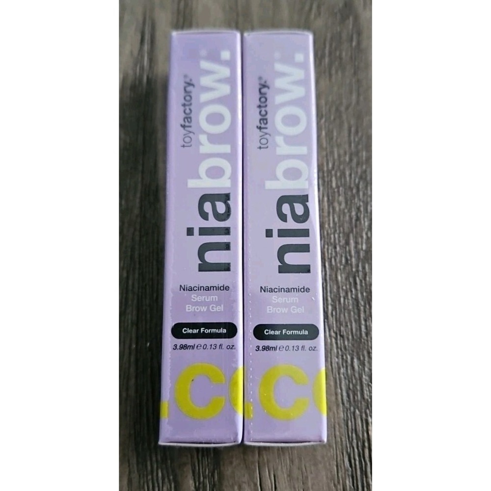 2X Toyfactory Nia Brow Niacinamide Brow Gel Clear .34 fl Oz Full Sized Sealed